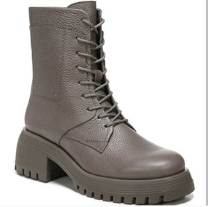 Franco Sarto Women's JetsonAnkle Boot Combat Leather BootsCharcoal Size 7.5